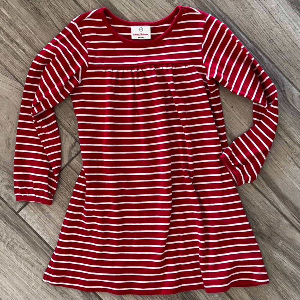 Hanna Andersson Red and White Striped Dress
